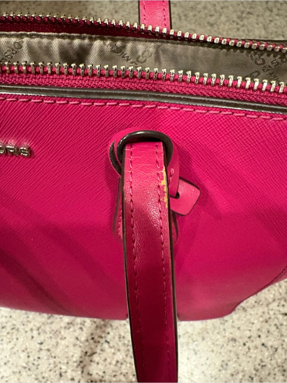 Michael Kors Marilyn Medium Saffiano Leather Tote in a vibrant pink With Wallet - Picture 5 of 13